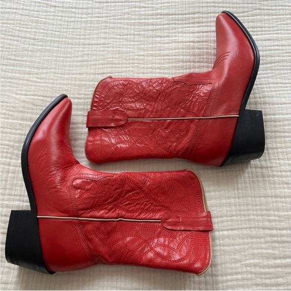 Urban Outfitters Red Cowboy Boots - Picture 2 of 4